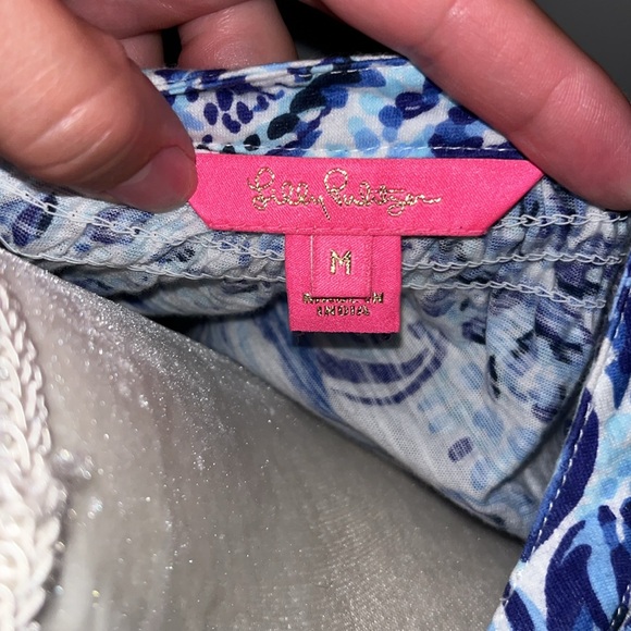 Lilly Pulitzer blue and white sleeveless top size medium - Picture 3 of 5